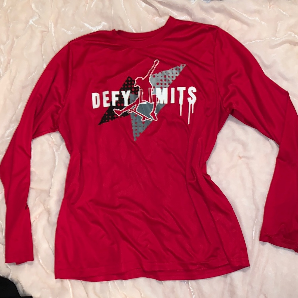 Red athletic works long sleeve dri fit. 14-16 XL Husky